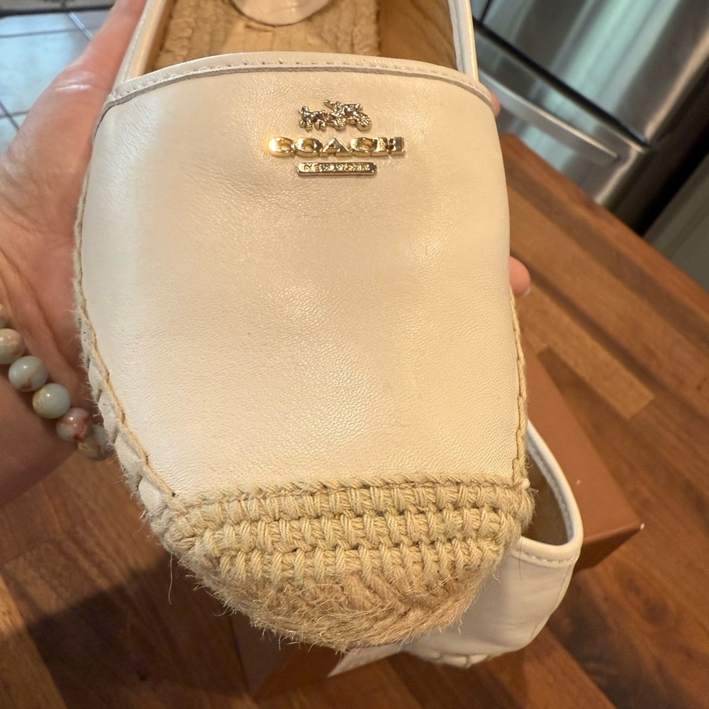 Coach Women's Tan Espadrille Flats - Picture 8 of 10